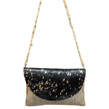 Nicole Gold Jute Crossbody