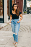 Blakely High Rise Belted Waist Mom Jean