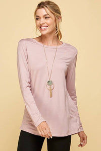 Long Sleeve Solid Basic Top