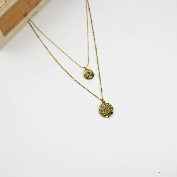 Tree of Life Necklace - Goldtone