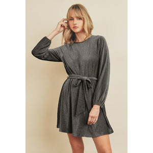 Beyond Velour Belted Tunic Dress