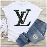 LV Inspired Multi Color Graphic Tee