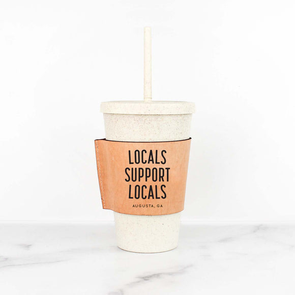 Chillicothe Locals 16 oz. Leather-Wrapped Wheat Travel Tumbler