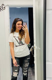 LV Inspired Multi Color Graphic Tee