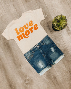 “Love More” Toddler Retro Graphic Tee