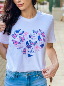 Fly Away Butterfly Graphic Tee