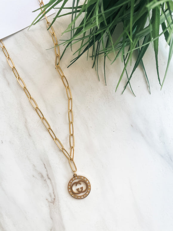 Gucci Inspired Duo Gold Necklace