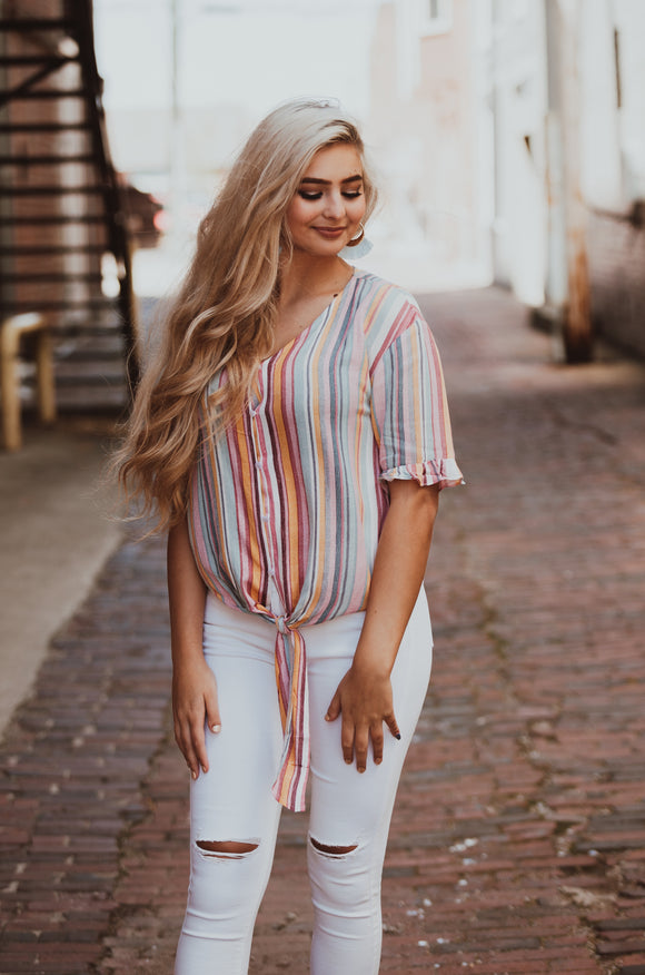 Summer Vibes Striped Top